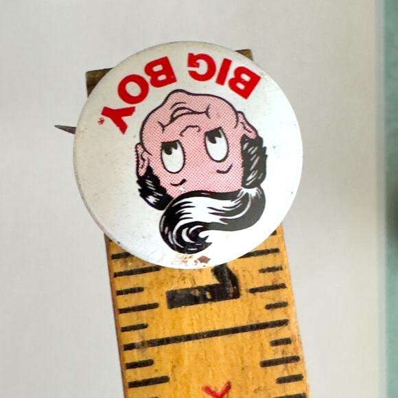 Vintage 1950s Big Boy Advertising Button Pinback Promo Restaurant Badge - Picture 7 of 16